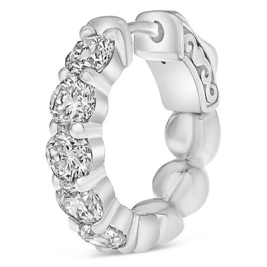 Diamond Hoop Earrings — view 4