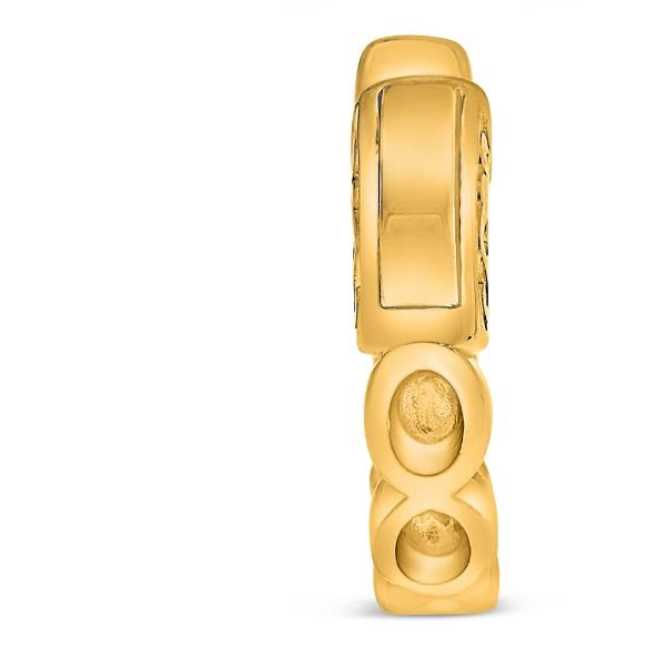 Yellow Gold Diamond Hoops — view 3