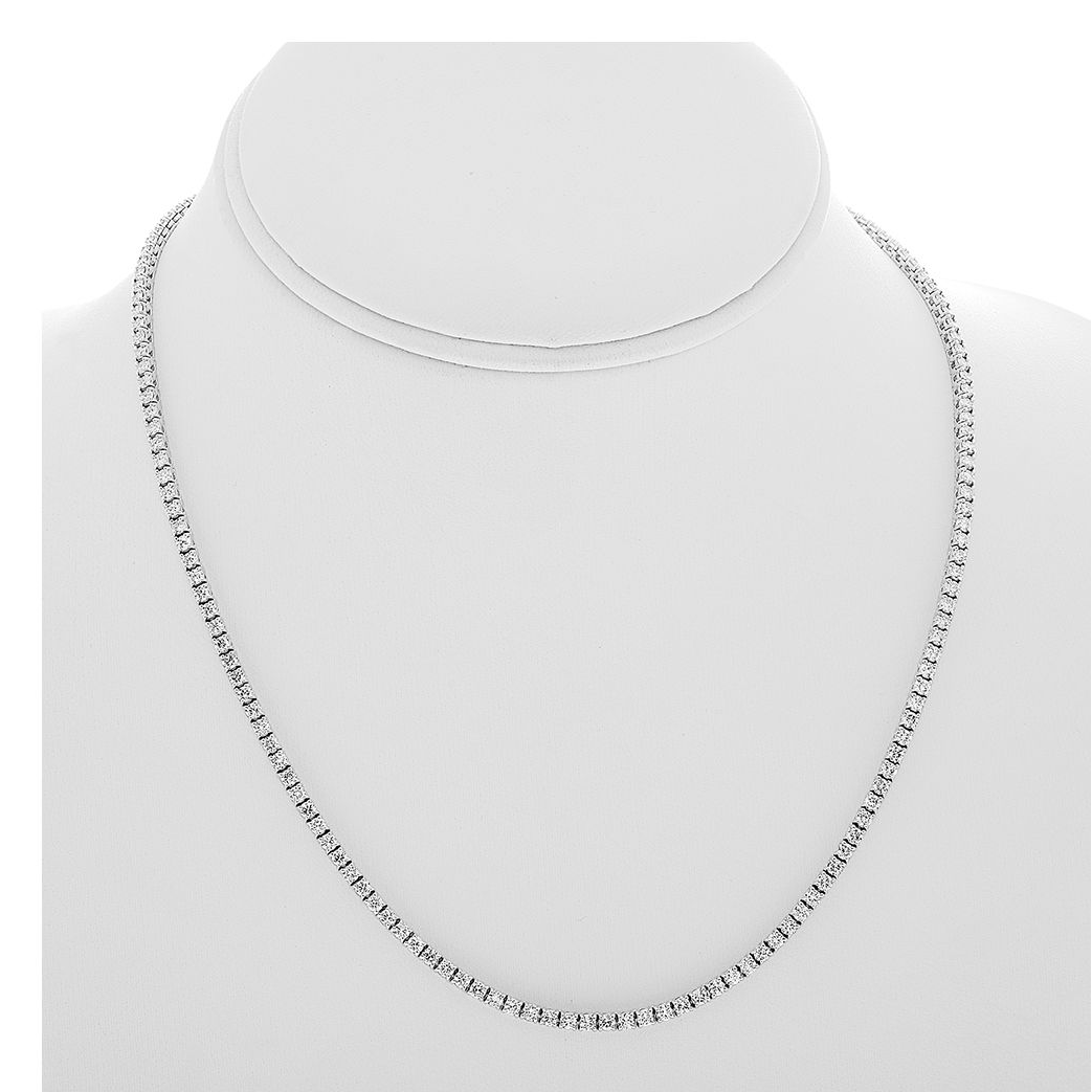 Round Diamond Necklace — view 3