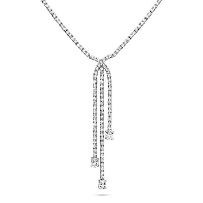 Oval Diamond Necklace — view 2