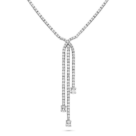 Oval Diamond Necklace — view 2