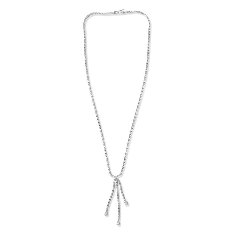 Oval Diamond Necklace — view 1