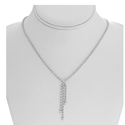 Oval Diamond Necklace — view 3