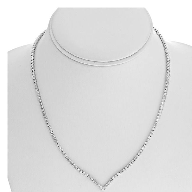 Round Diamond Necklace — view 3