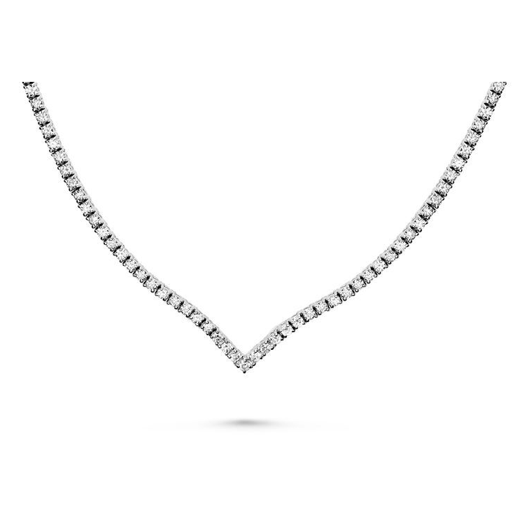 Round Diamond Necklace — view 3