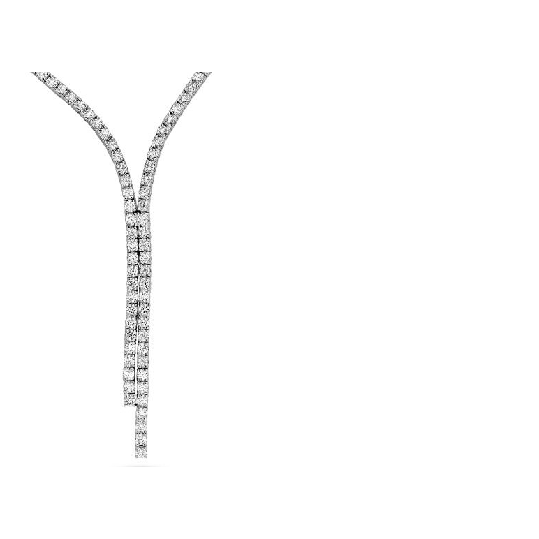 Intertwining Diamond Necklace — view 2