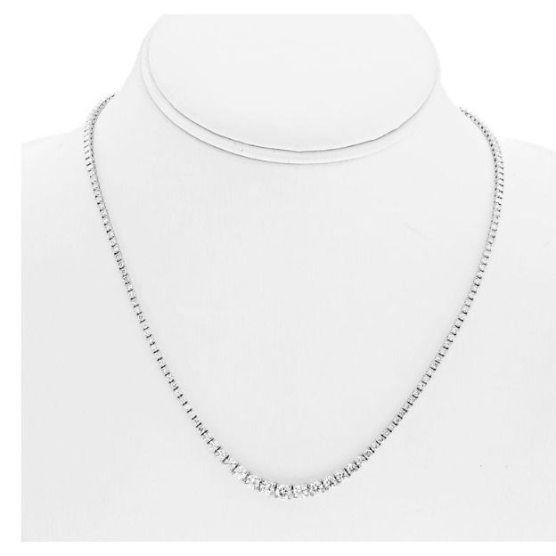 Round Diamond Necklace — view 3