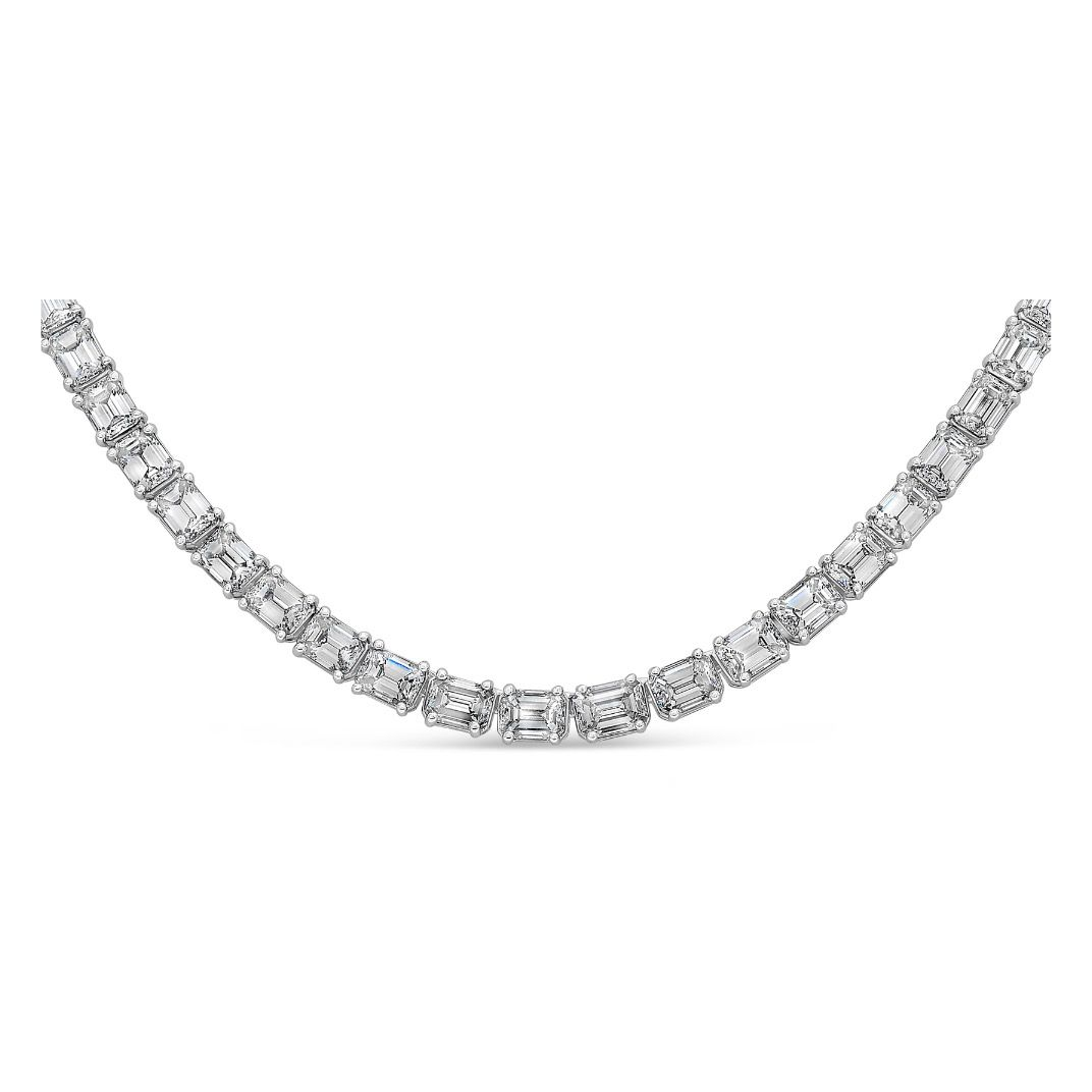 17 carat Emerald Cut Diamond Necklace — view 2
