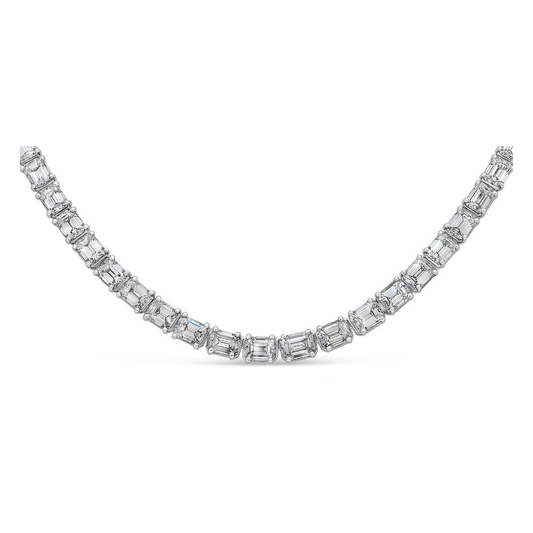 17 carat Emerald Cut Diamond Necklace — view 2