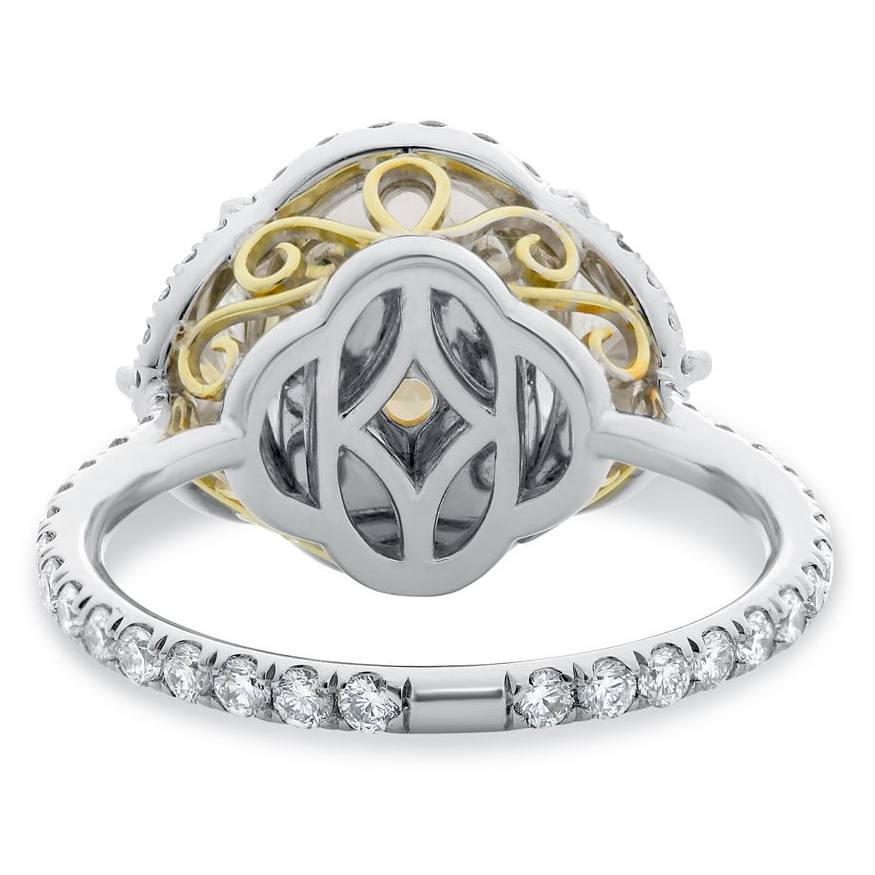 Oval Fancy Yellow Diamond Ring — view 1