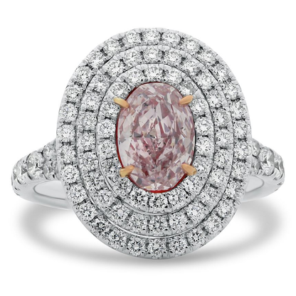1.02 ct Fancy Light Pinkish Purple Diamond Ring — view 2