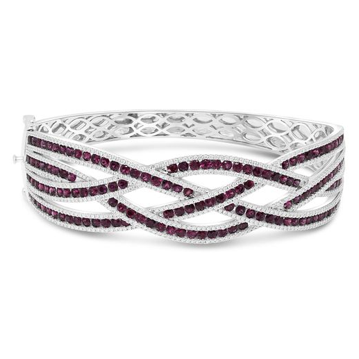 Mixed Shape Ruby Bangle — view 1