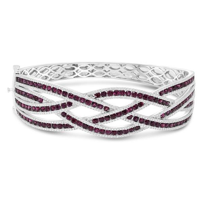 Mixed Shape Ruby Bangle — view 1