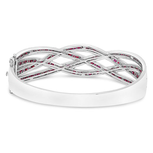 Mixed Shape Ruby Bangle — view 2