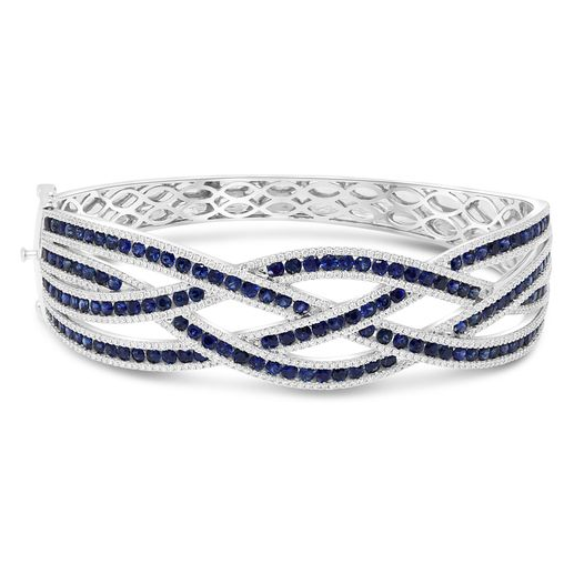 Mixed Shape Sapphire Bangle — view 1