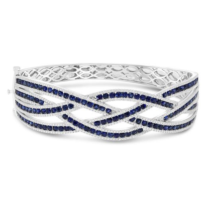 Mixed Shape Sapphire Bangle — view 1