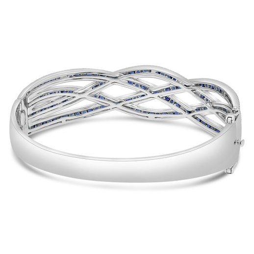 Mixed Shape Sapphire Bangle — view 2