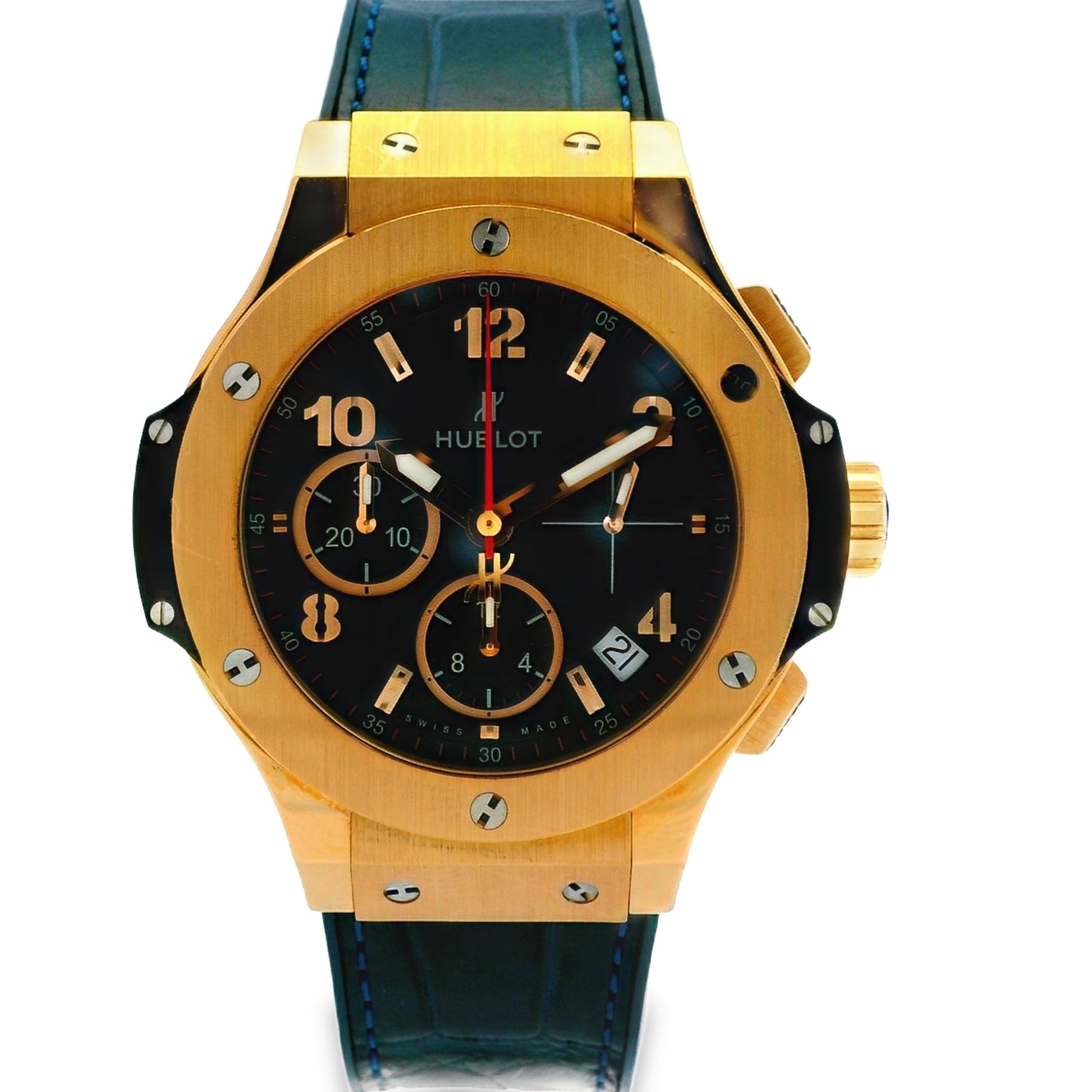 18k Rose Gold With Rubber Strap