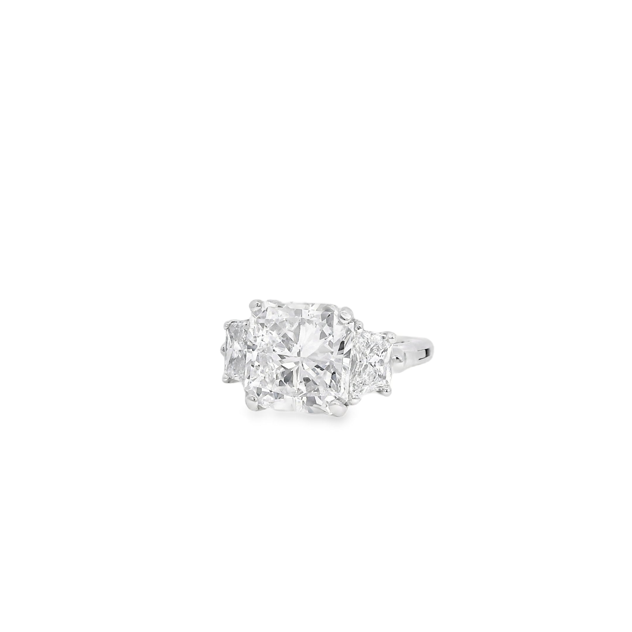 14k White Gold GIA Certified 5.03ct Diamond Engagement Ring