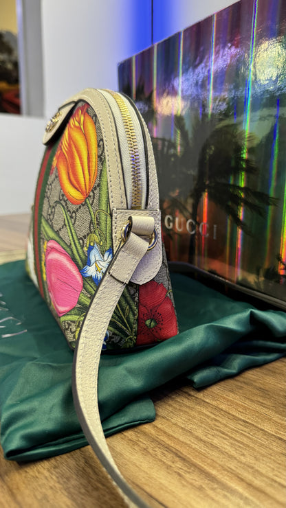 Gucci Women's Ophidia GG Flora Canvas Shoulder Bag with Original Box