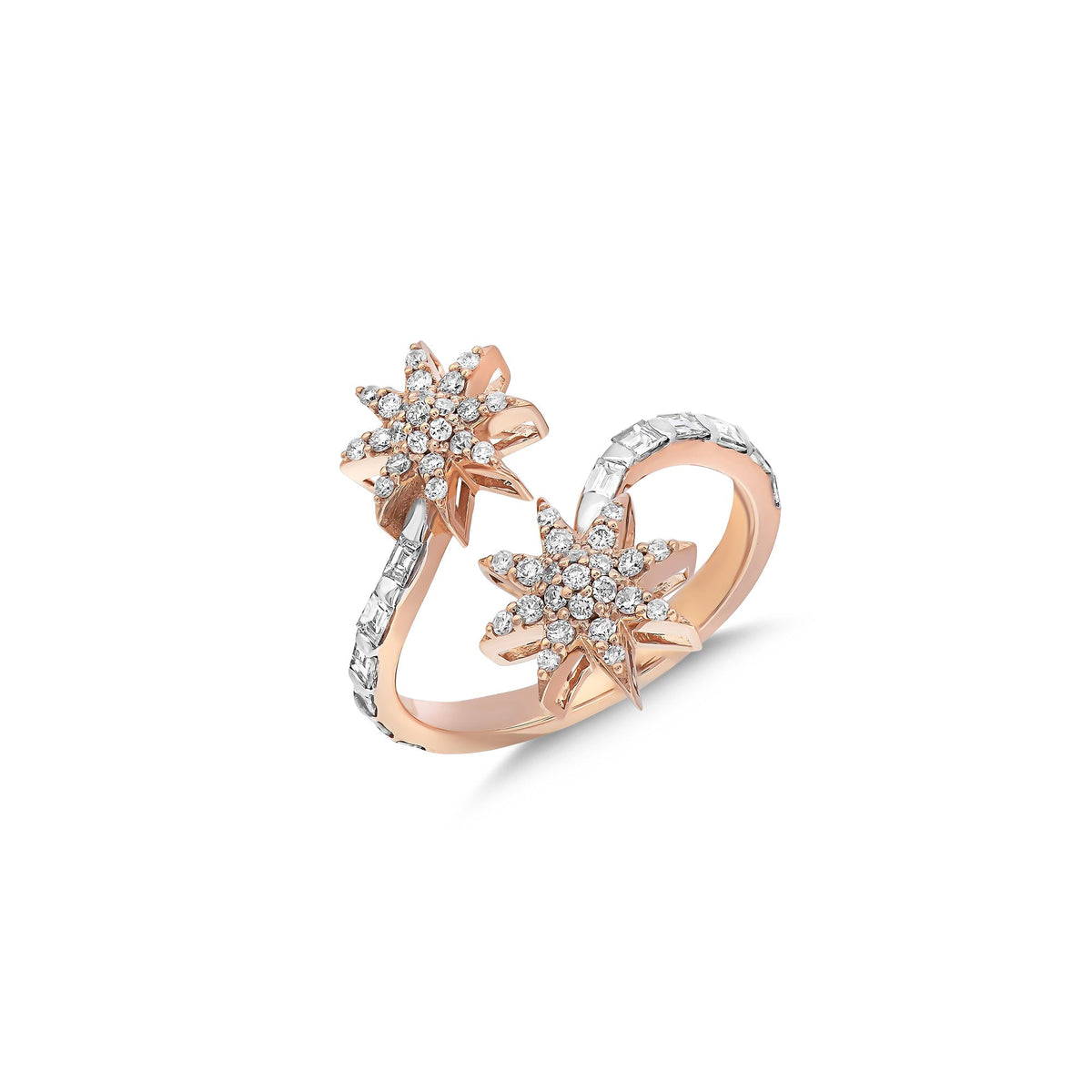 Bee Goddess Venus Star 18k Gold Diamond Ring