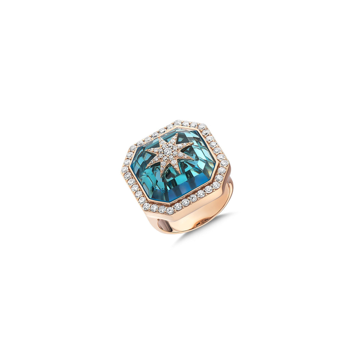 Bee Goddess Venus Star 18k Gold Diamond Ring