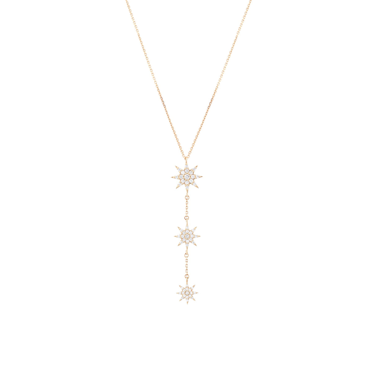 Bee Goddess Venus Star Gold Diamond Necklace