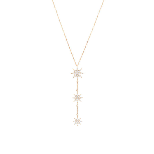 Bee Goddess Venus Star Gold Diamond Necklace