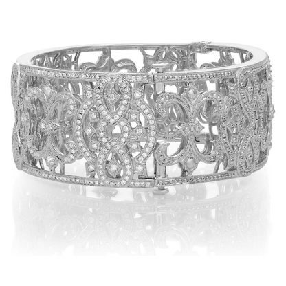 2.71ct Art Deco Diamond Bangle — view 2