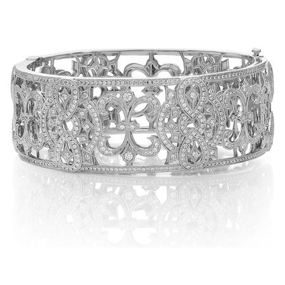 2.71ct Art Deco Diamond Bangle — view 3