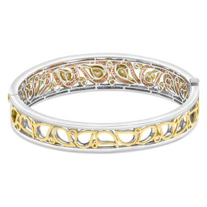 Pear Shape Fancy Yellow Bangle — view 2