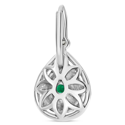 Pear Shape Emerald Earring — view 3