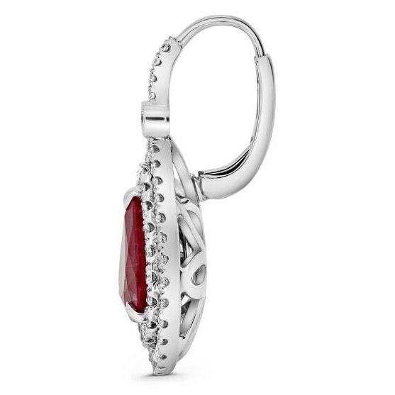 Pear Shape Ruby Earring — view 2
