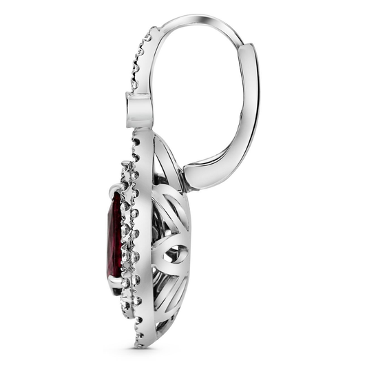 Pear Shape Ruby Earring — view 2