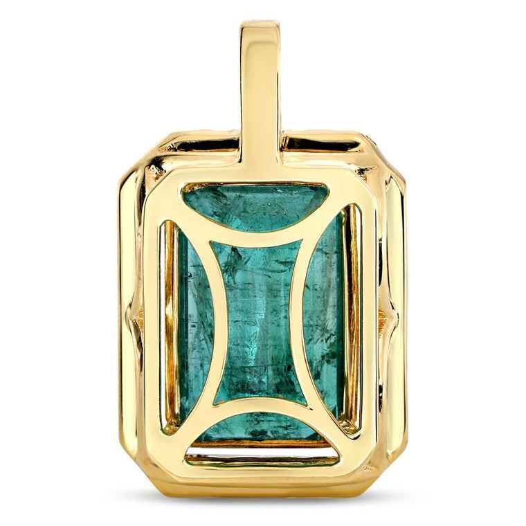 Emerald Cut Emerald Necklace — view 1