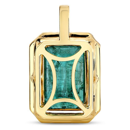 Emerald Cut Emerald Necklace — view 1