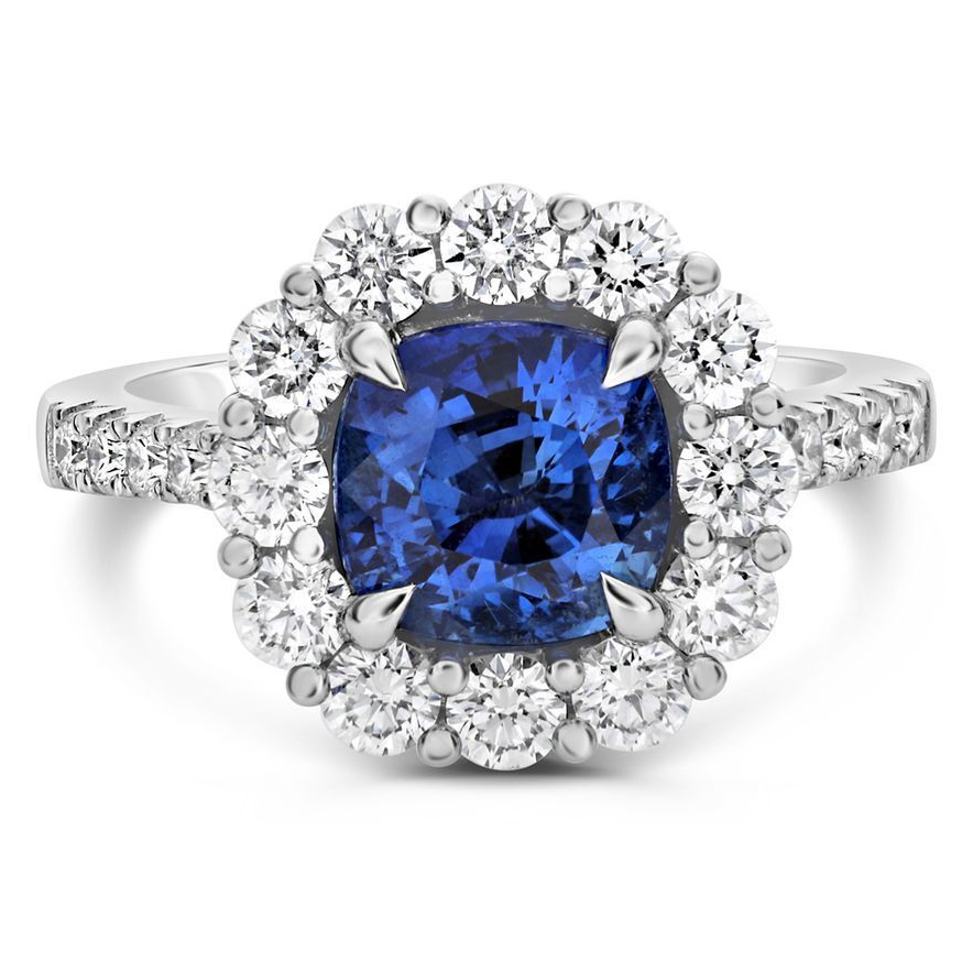 Cushion Sapphire Ring — view 1