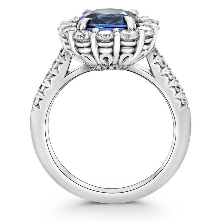 Cushion Sapphire Ring — view 2