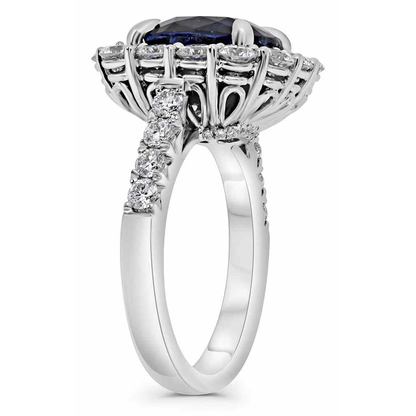 Cushion Sapphire Ring — view 4