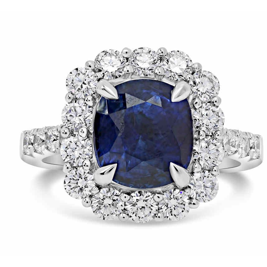 Cushion Sapphire Ring — view 7