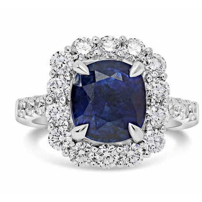 Cushion Sapphire Ring — view 7