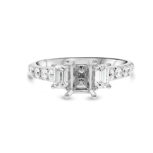 Emerald Cut Diamond Ring — view 1