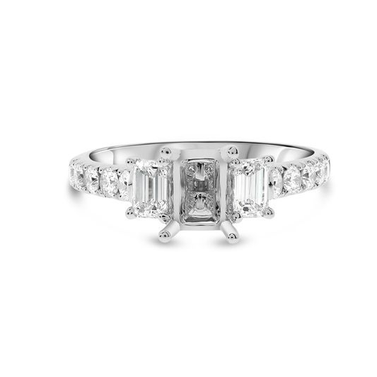 Emerald Cut Diamond Ring — view 1