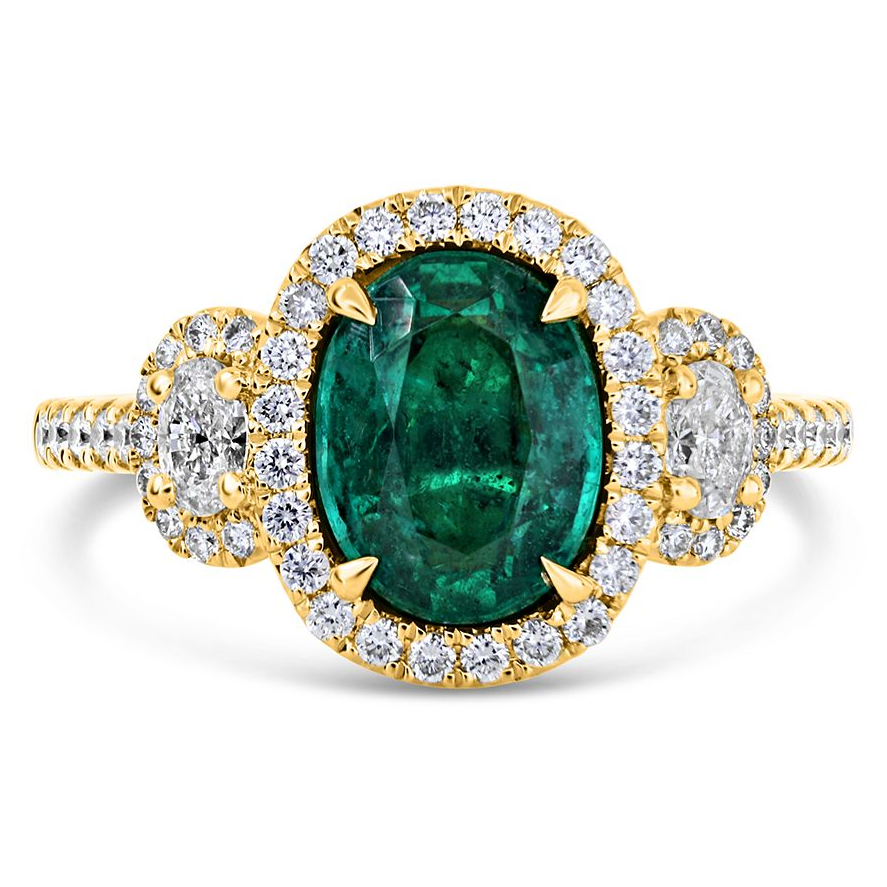Oval Emerald Ring — view 1