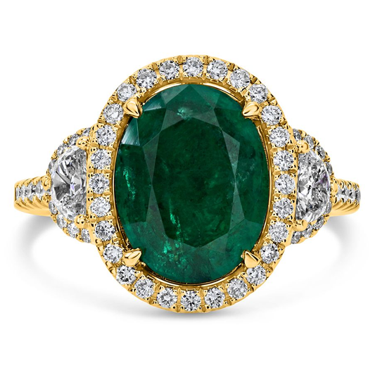Oval Emerald Ring — view 1