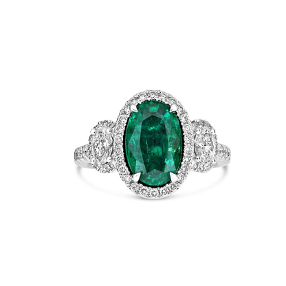 Oval Emerald Ring — view 1