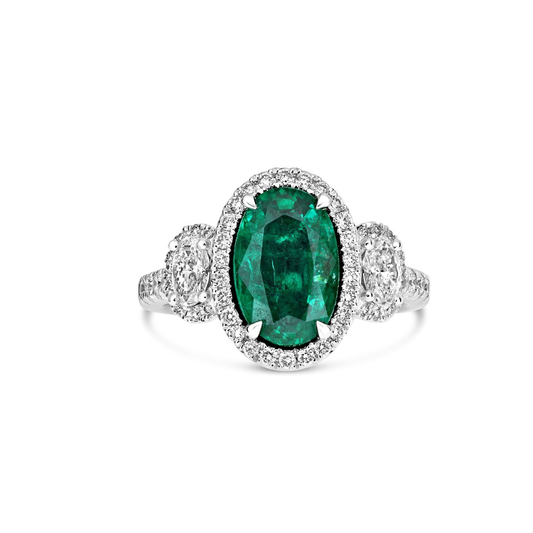 Oval Emerald Ring — view 1