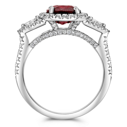 Cushion Ruby Ring — view 2