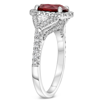 Cushion Ruby Ring — view 3