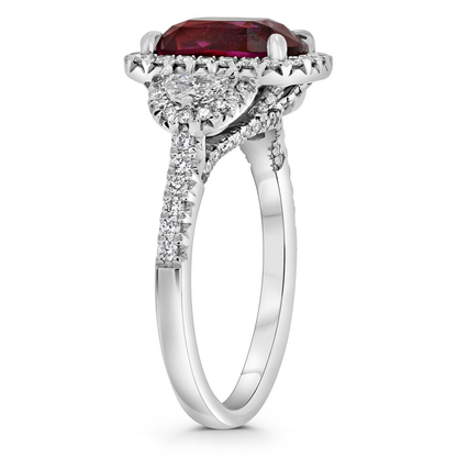 Cushion Ruby Ring — view 3